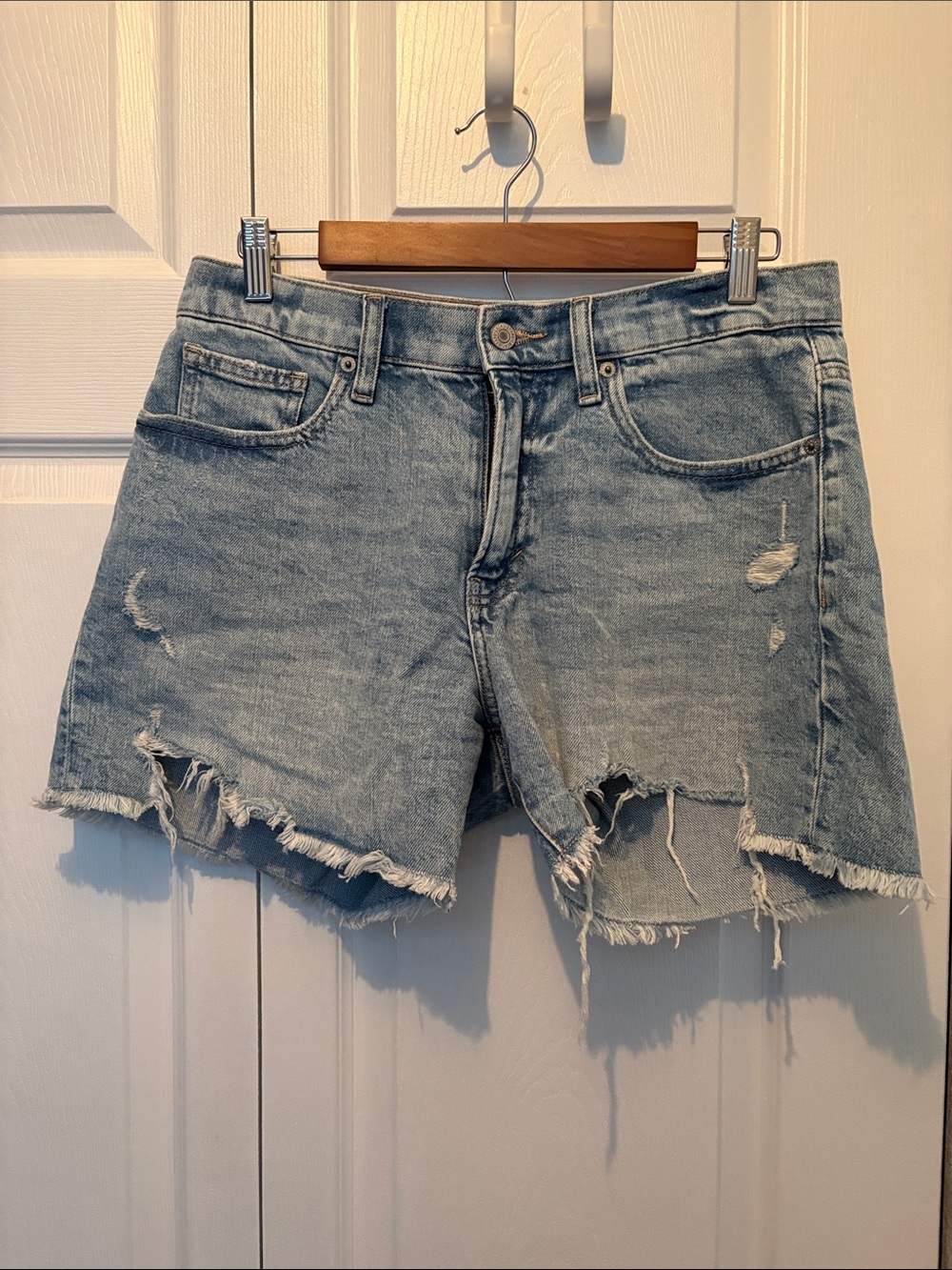 Lucky Brand High-Waisted Distressed Denim Shorts